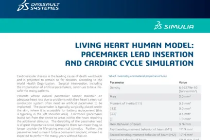 LIVING HEART HUMAN MODEL: PACEMAKER LEAD INSERTION AND CARDIAC CYCLE SIMULATION