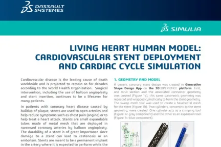 LIVING HEART HUMAN MODEL: CARDIOVASCULAR STENT DEPLOYMENT AND CARDIAC CYCLE SIMULATION