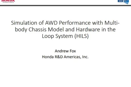 Simulation of AWD Performance with Multibody Chassis Model and Hardware in the Loop System
