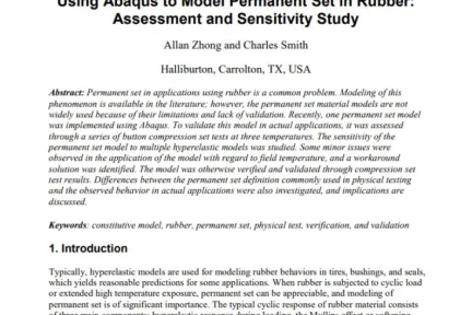 Using Abaqus to Model Permanent Set in Rubber: Assessment and Sensitivity Study