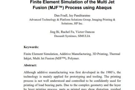 Finite Element Simulation of the Multi Jet Fusion Process using Abaqus