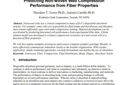 Predicting Non-woven Web Compression Performance from Fiber Properties