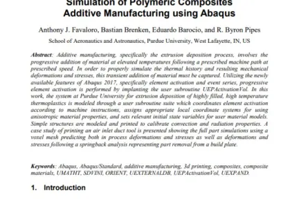 Simulation of Polymeric Composites Additive Manufacturing using Abaqus
