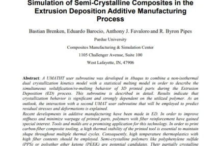 Simulation of Semi-Crystalline Composites in the Extrusion Deposition Additive Manufacturing Process