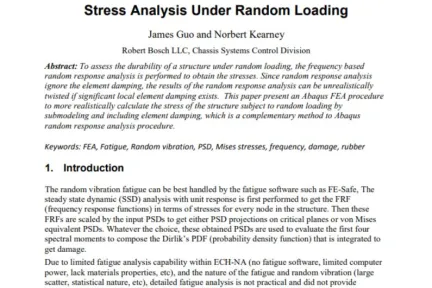 Stress Analysis Under Random Loading