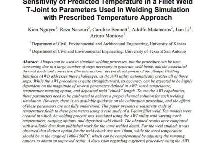 Sensitivity of Predicted Temperature in a Fillet Weld T-Joint to Parameters Used in Welding Simulation with Prescribed Temperature Approach