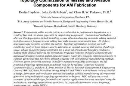 Topology Optimization of Missile and Aviation Components for AM Fabrication