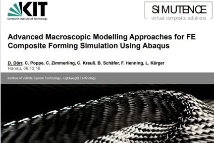 Advanced Macroscopic Modelling Approaches for FE Composite Forming Simulation Using Abaqus