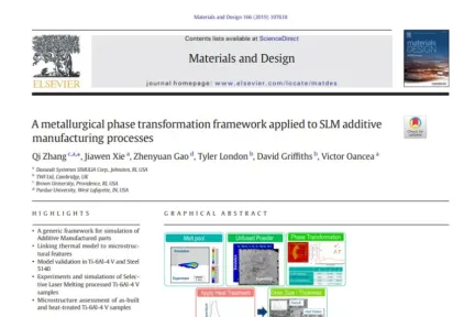 A metallurgical phase transformation framework applied to SLM additive manufacturing processes