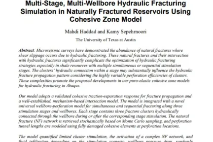 Multi-Stage, Multi-Wellbore Hydraulic Fracturing Simulation in Naturally Fractured Reservoirs Using Cohesive Zone Model