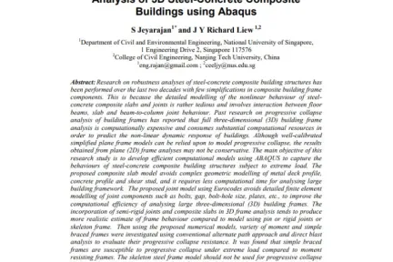 Analysis of 3D Steel-Concrete Composite Buildings using Abaqus