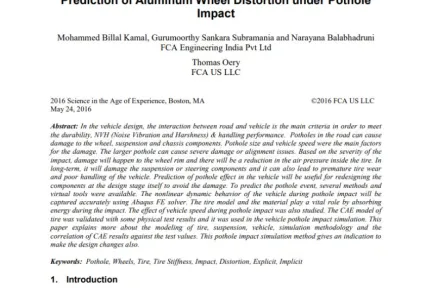 Prediction of Aluminum Wheel Distortion under Pothole Impact