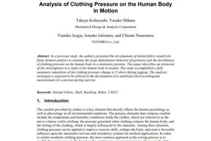 Analysis of Clothing Pressure on the Human Body in Motion