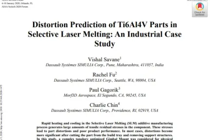 Distortion Prediction of Ti6Al4V Parts in Selective Laser Melting: An Industrial Case Study