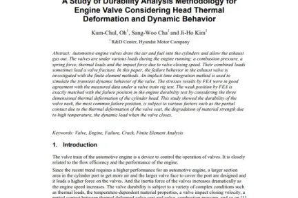 A Study of Durability Analysis Methodology for Engine Valve Considering Head Thermal Deformation and Dynamic Behavior