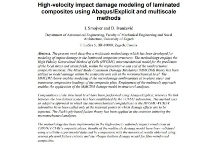 High-velocity impact damage modeling of laminated composites using Abaqus/Explicit and multiscale methods