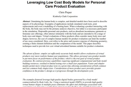 Leveraging Low Cost Body Models for Personal Care Product Evaluation