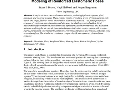 Modeling of Reinforced Elastomeric Hoses