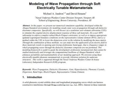 Modeling of Wave Propagation through Soft Electrically Tunable Metamaterials