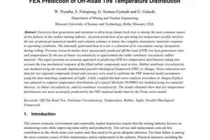 FEA Prediction of Off-Road Tire Temperature Distribution