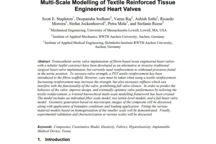 Multi-Scale Modelling of Textile Reinforced Tissue Engineered Heart Valves