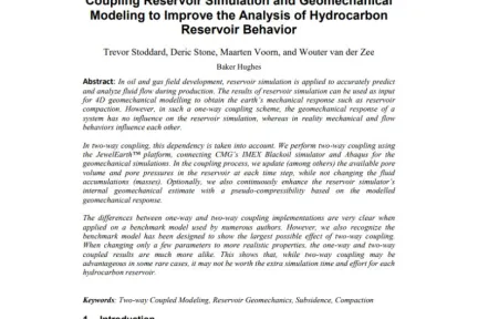 Coupling Reservoir Simulation and Geomechanical Modeling to Improve the Analysis of Hydrocarbon Reservoir Behavior