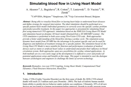 Simulating blood flow in Living Heart Model