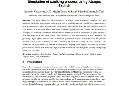 Simulation of caulking process using Abaqus Explicit