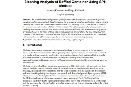 Sloshing Analysis of Baffled Container Using SPH Method