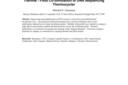 Thermal - Fluid Co-Simulation of DNA Sequencing Thermocycler