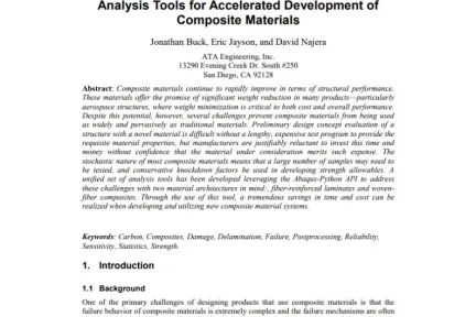 Analysis Tools for Accelerated Development of Composite Materials
