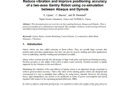 Reduce vibration and improve positioning accuracy of a two-axes Gantry Robot using co-simulation between Abaqus and Dymola