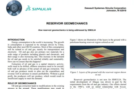 RESERVOIR GEOMECHANICS