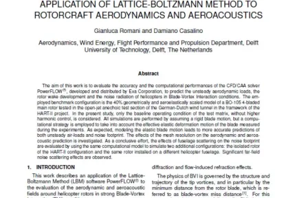 APPLICATION OF LATTICE-BOLTZMANN METHOD TO ROTORCRAFT AERODYNAMICS AND AEROACOUSTICS