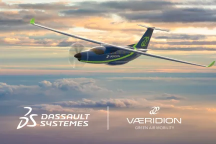 Start-up VÆRIDION entwickelt elektrisches Flugzeug auf der 3DEXPERIENCE Plattform von Dassault Systèmes