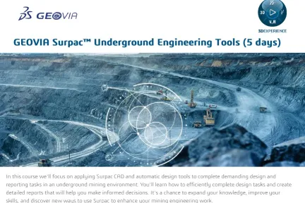 GEOVIA Surpac Underground Engineering Tools Course