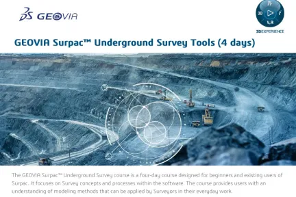 GEOVIA Surpac Underground Surveying Tools Course