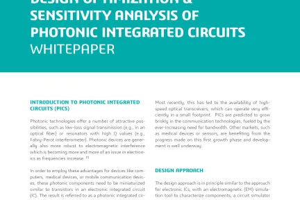 Design Optimization and Sensitivity Analysis of Photonic Integrated Circuits