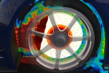 SIMULIA computational fluid dynamics brake cooling simulation > Dassault Systèmes