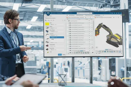Stakeholder explaining the configuration of the product