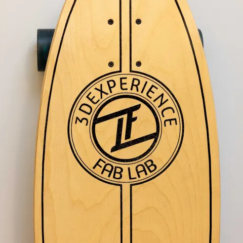 Surf board realized at the FabLab of the 3DEXPERIENCE Lab Boston 