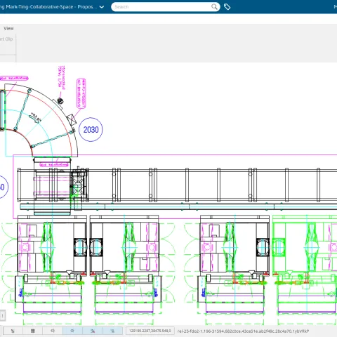 Screenshot of xDraftSight interface in a browser showing 2D CAD drawing tools on the 3DEXPERIENCE platform.