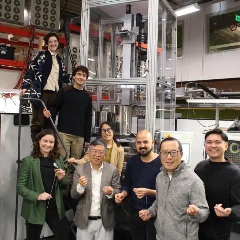 Climatetech entrepreneurs collaborating at Greentown Labs incubator to develop sustainable hardware and innovations
