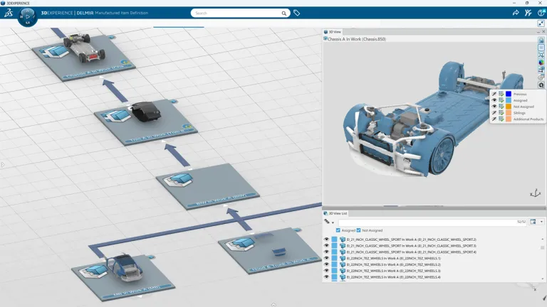 DELMIA process engineering for MBOM