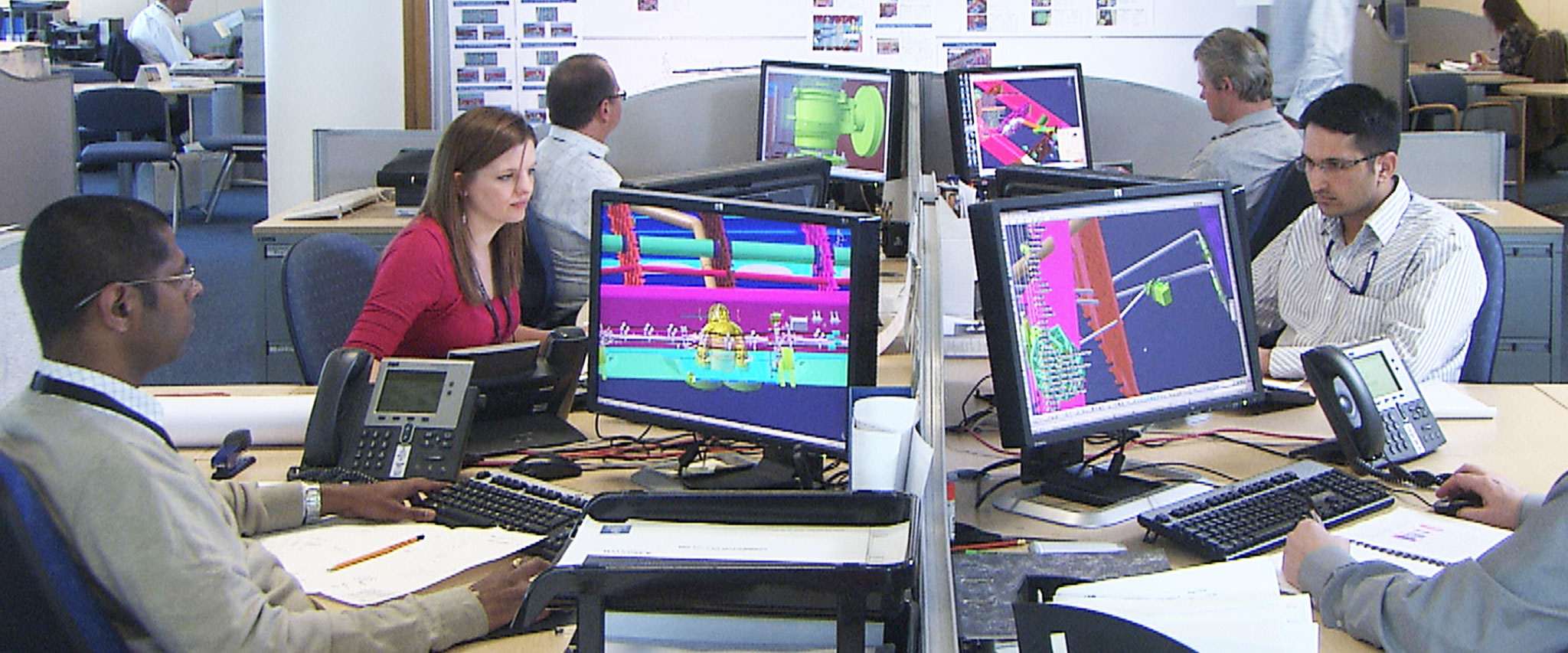 Airbus engineers working on CATIA