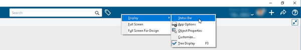 Contextual menu from compass bar