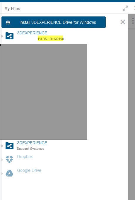 TenantID from 3DDrive > Dassault Systèmes