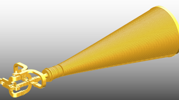 Corrugated Horn Antenna simulated with OMT