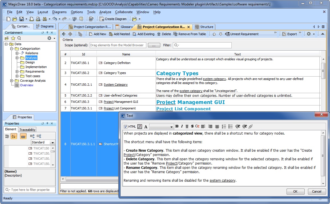 Cameo Requirements Modeler Plugin CATIA Dassault Systèmes®