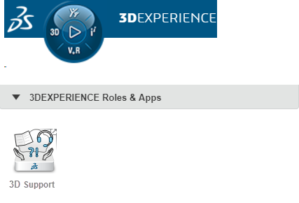 Select 3DSupport App  > Dassault Systèmes